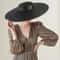 Vintage Wide Brim Straw Sun Hat with Ribbon for Women