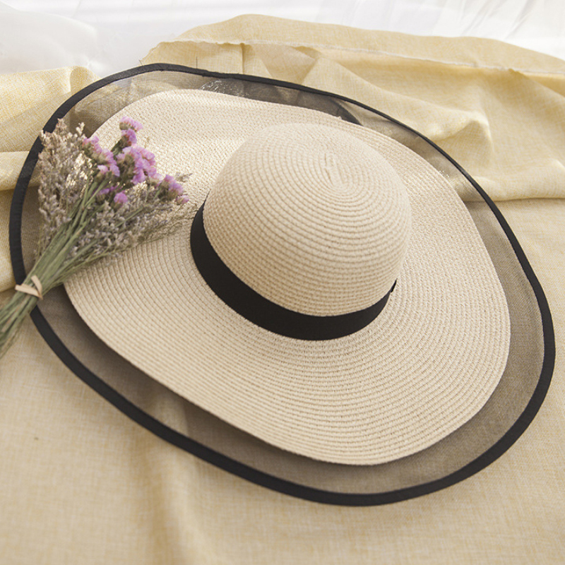 Coastal Breeze Wide Brim Sun Hat for Women with UV Protection Straw Design