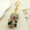 Sparkling Cat Keychain Rhinestone Kitty Bag Charm for Keys & Handbags