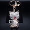 Sparkling Cat Keychain Rhinestone Kitty Bag Charm for Keys & Handbags