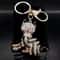 Sparkling Cat Keychain Rhinestone Kitty Bag Charm for Keys & Handbags