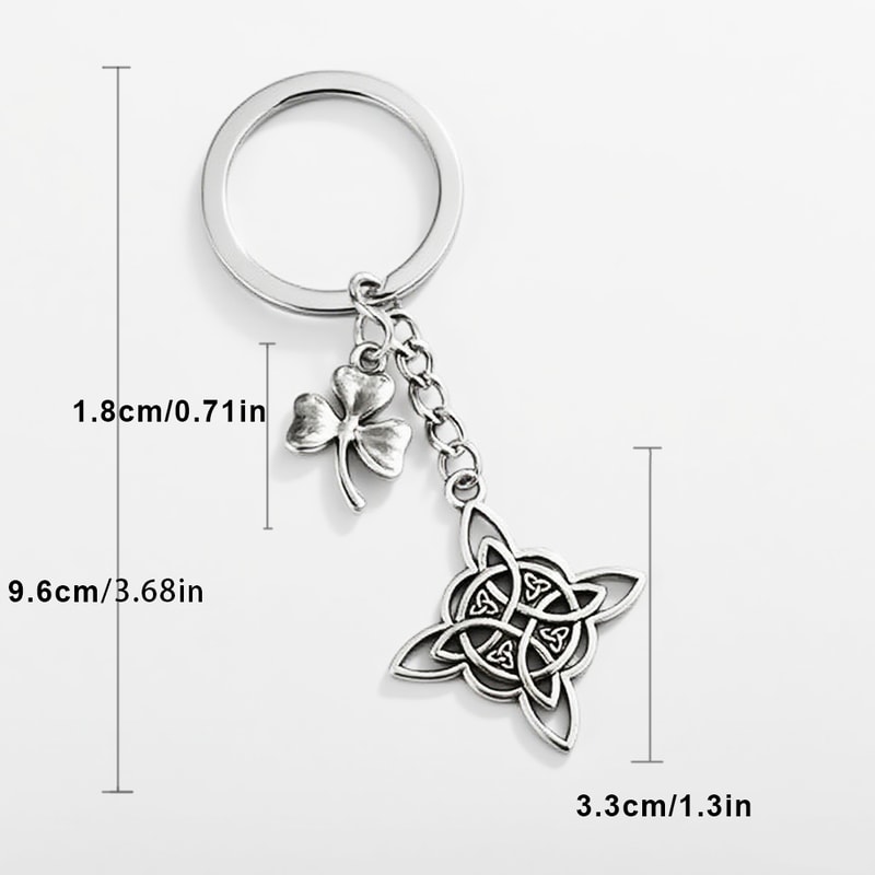 Celtic Trinity Knot Keychain Protection Amulet for Car Keys and Bags