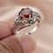 Vintage Red Zircon Gothic Ring for Men & Women Retro Punk Statement Jewelry