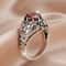 Vintage Red Zircon Gothic Ring for Men & Women Retro Punk Statement Jewelry