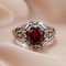 Vintage Red Zircon Gothic Ring for Men & Women Retro Punk Statement Jewelry
