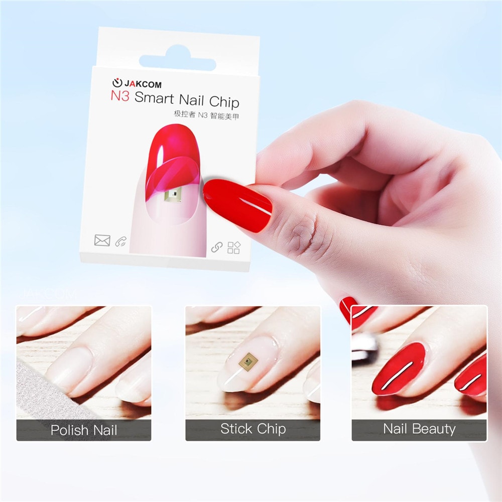 Smart NFC Nail Chip Wearable for Instant Sharing, SOS Alerts & Mobile Shortcuts
