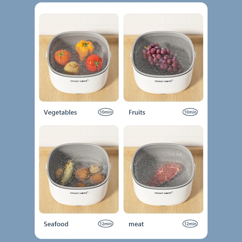PureFresh Ultrasonic Fruit Vegetable Cleaner Basket 2