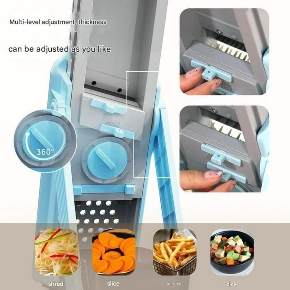 Adjustable Mandoline Vegetable Chopper and Julienne Slicer for Fast Kitchen Prep
