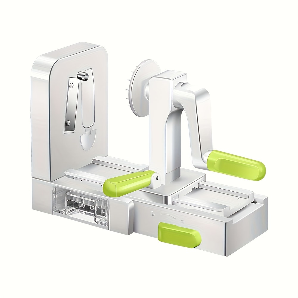 Rotary Vegetable Spiralizer & Potato Noodle Maker with Stainless Steel Drum Blades