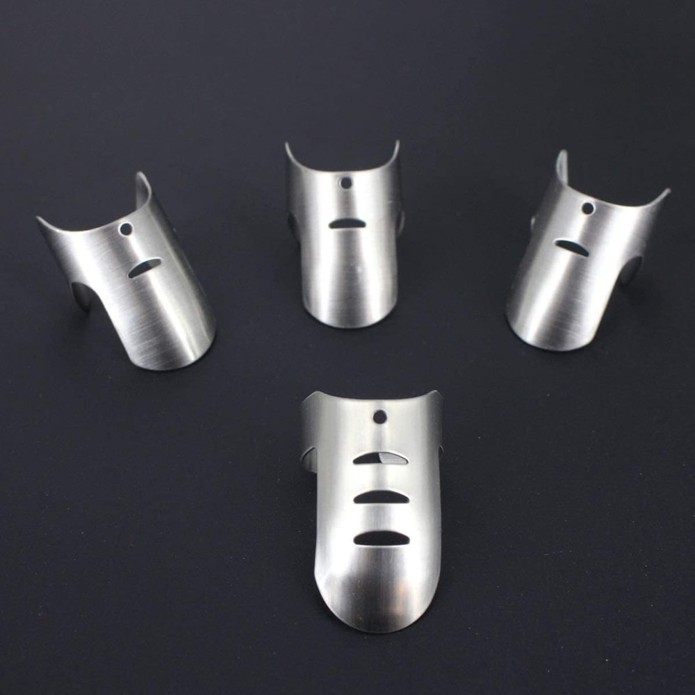 SafeSlice Stainless Steel Finger Guard Set for Kitchen Cutting and Chopping