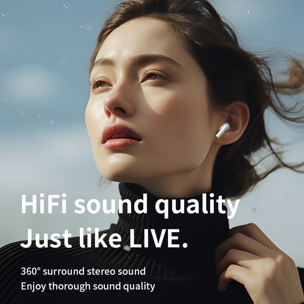 SmartTouch Wireless Earbuds Bluetooth Sports Headset with Noise-Reducing Mic