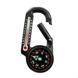 trailguard survival compass carabiner with thermometer for hiking & camping