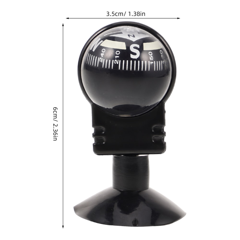 Dashboard Navigation Compass with Suction Mount for Cars, Boats & Outdoor Travel