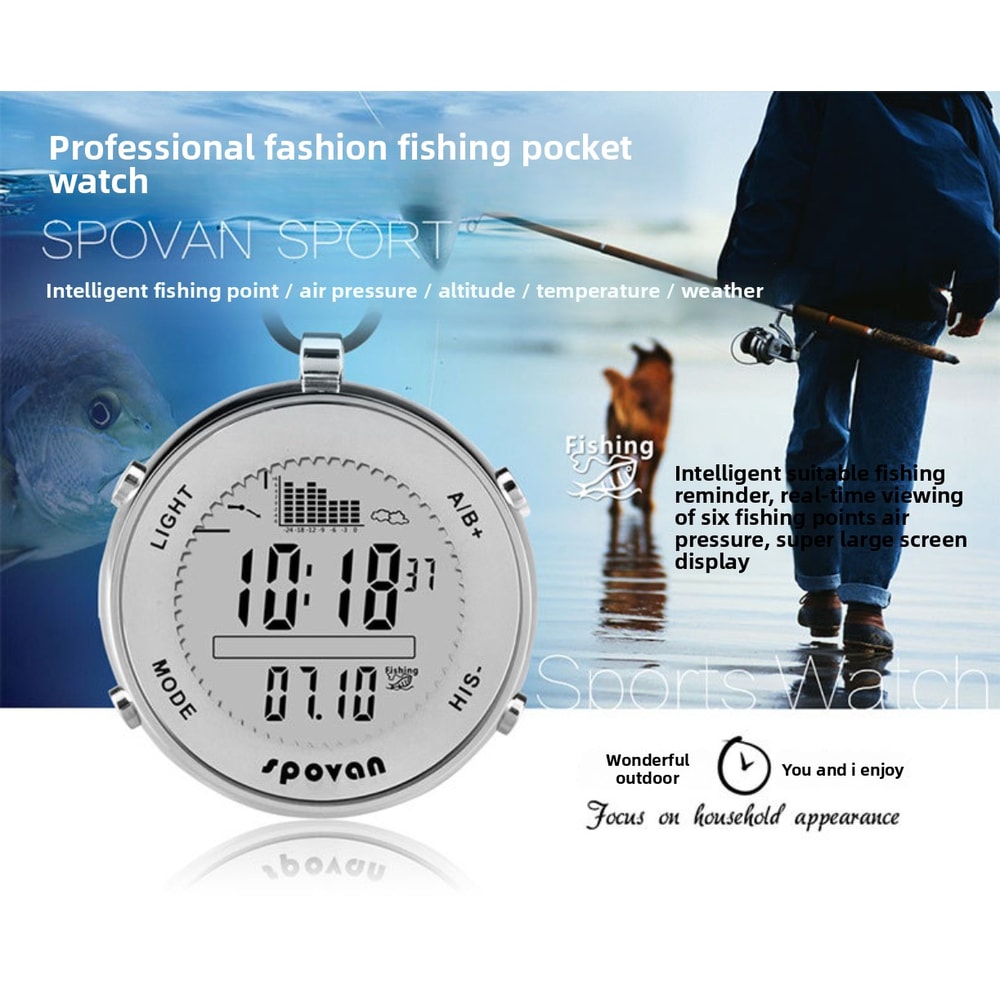 Spovan Waterproof Fishing Barometer Watch for Hiking, Camping & Outdoor Sports
