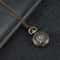 Vintage Floral Pendant Pocket Watch Necklace for Women