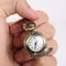 Vintage Floral Pendant Pocket Watch Necklace for Women