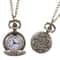 Vintage Floral Pendant Pocket Watch Necklace for Women