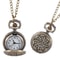 Vintage Floral Pendant Pocket Watch Necklace for Women