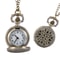 Vintage Floral Pendant Pocket Watch Necklace for Women