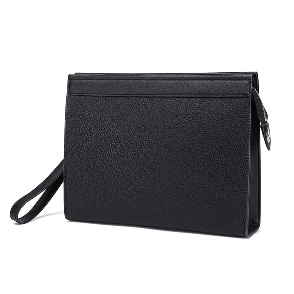 UrbanEdge Mens Clutch Bag Leather Wallet Organizer with Wrist Strap