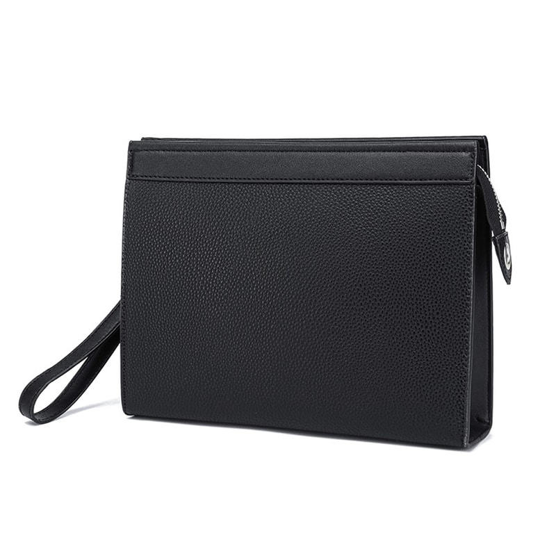 UrbanEdge Mens Clutch Bag Leather Wallet Organizer with Wrist Strap