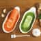 Ceramic Ginger Garlic Grater Plate with Juice Reservoir & Cleaning Brush