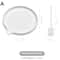 Ceramic Ginger Garlic Grater Plate with Juice Reservoir & Cleaning Brush