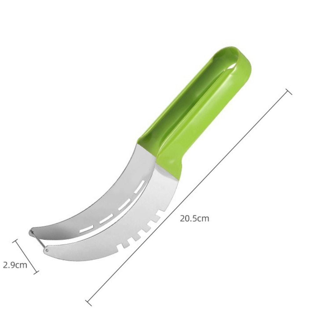 SafeGrip Watermelon Slicer Cutter Stainless Steel Fruit Knife Tool