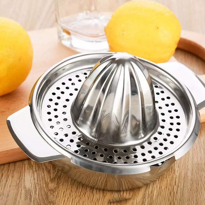 FreshPress Stainless Steel Manual Citrus Juicer for Lemons, Limes & Oranges