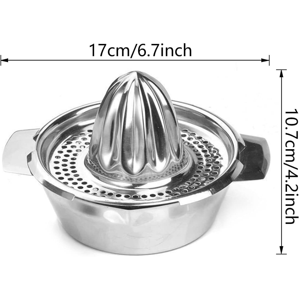 FreshPress Stainless Steel Manual Citrus Juicer for Lemons, Limes & Oranges