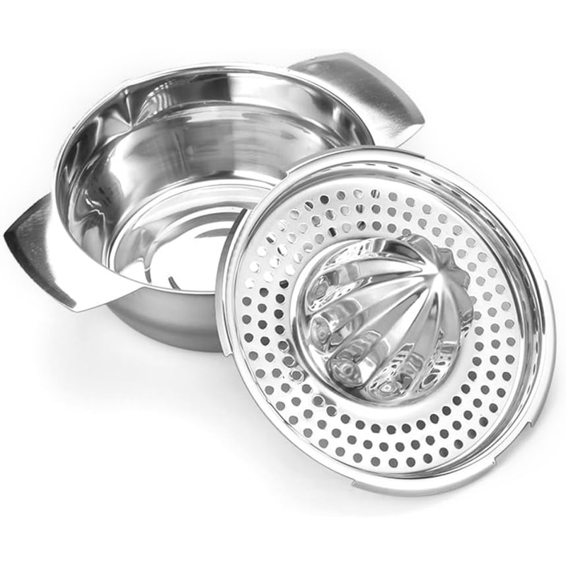 FreshPress Stainless Steel Manual Citrus Juicer for Lemons, Limes & Oranges