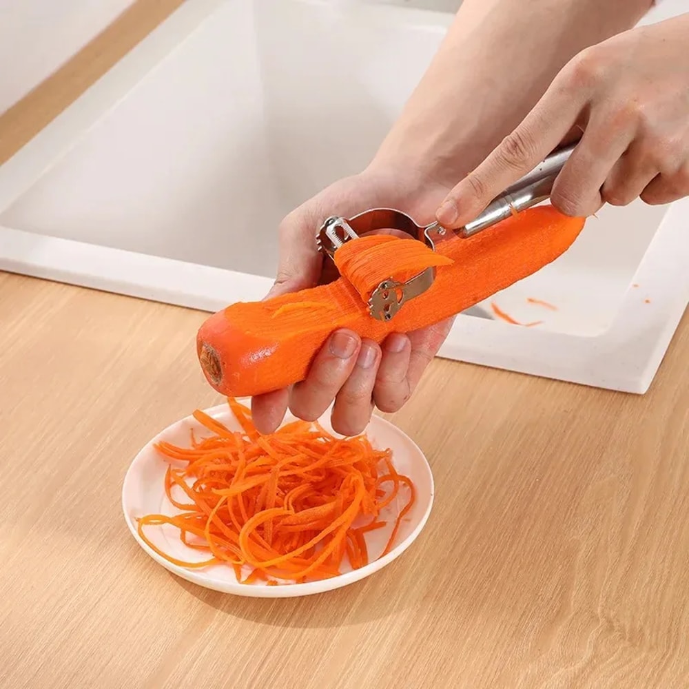 Stainless Steel Julienne Peeler and Vegetable Grater Tool