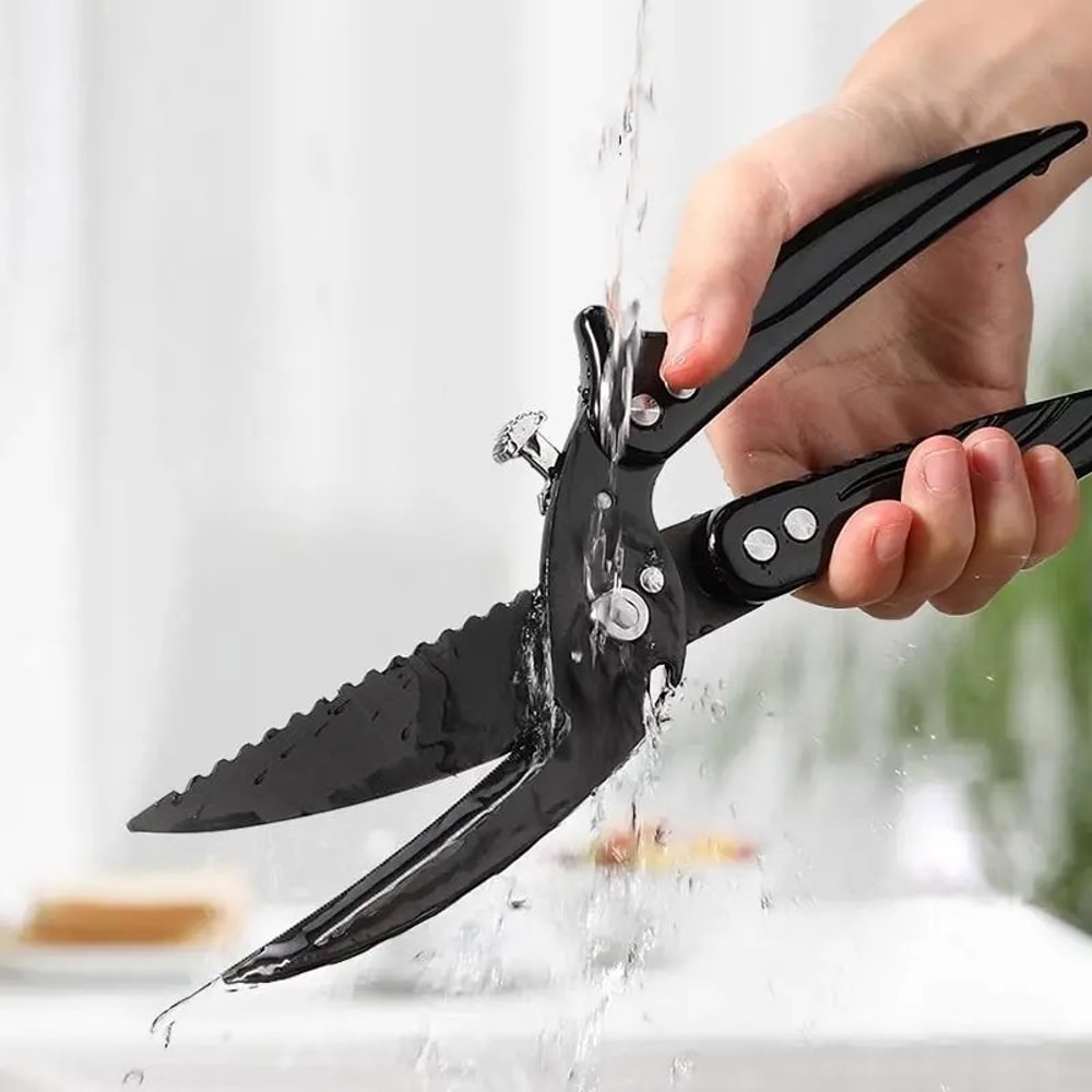 Titanium Bone Cutting Kitchen Scissors For Poultry Meat Heavy Duty Food Prep 2