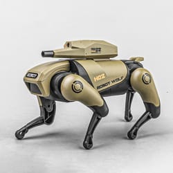 cyberwolf interactive robot wolf toy with touch sensor, walking motion, lights and sound