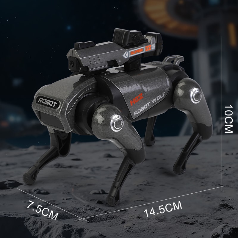 CyberWolf Interactive Robot Wolf Toy with Touch Sensor, Walking Motion, Lights and Sound