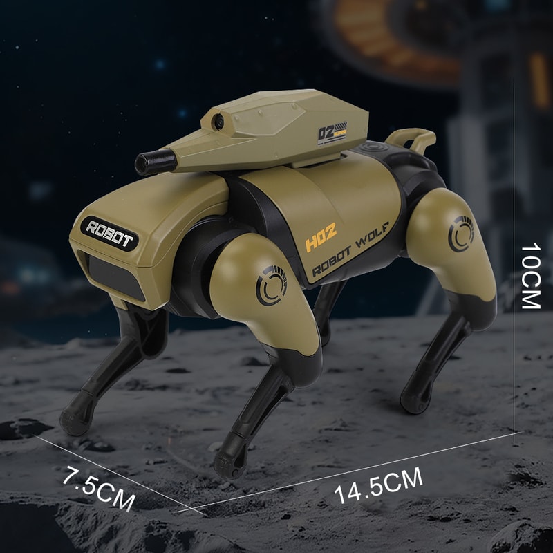 CyberWolf Interactive Robot Wolf Toy with Touch Sensor, Walking Motion, Lights and Sound