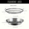 CrispFlow Stainless Steel Frying Basket Oil Drip Tray Set 3