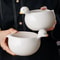 DuckNest Ceramic Egg Mixing Bowl With Spout For Easy Whisking Pouring 1