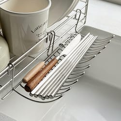 expandable stainless steel sink basket hanging drain rack for kitchen storage