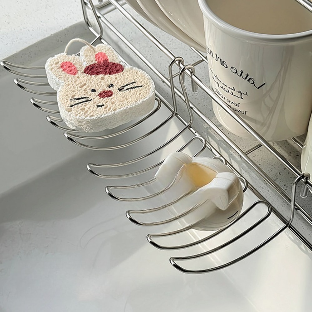Expandable Stainless Steel Sink Basket Hanging Drain Rack For Kitchen Storage 3