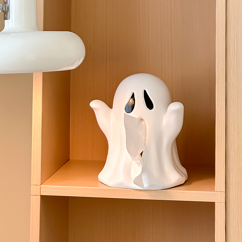 Cute Ghost Tissue Box Cover For Halloween Decor And Desktop Storage 3