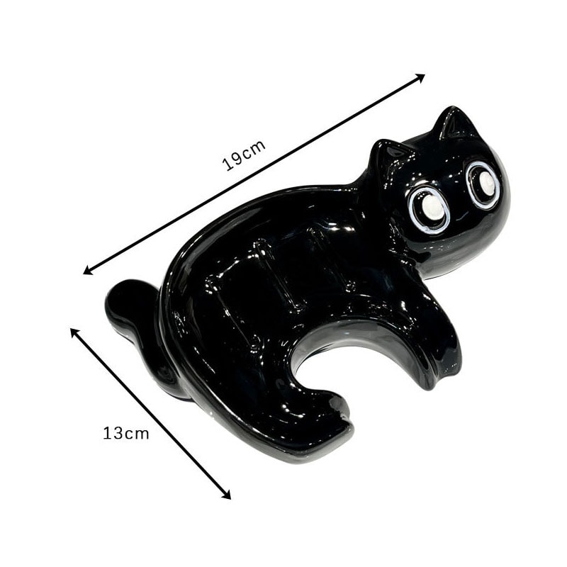 CatFlow Ceramic Soap Holder Dish for Bathroom Sink & Shower