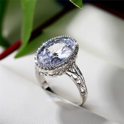 vintage hollow out cocktail ring for women with cubic zirconia elegant party jewelry