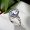 Vintage Hollow Out Cocktail Ring for Women with Cubic Zirconia Elegant Party Jewelry