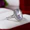 Vintage Hollow Out Cocktail Ring for Women with Cubic Zirconia Elegant Party Jewelry