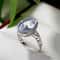 Vintage Hollow Out Cocktail Ring for Women with Cubic Zirconia Elegant Party Jewelry