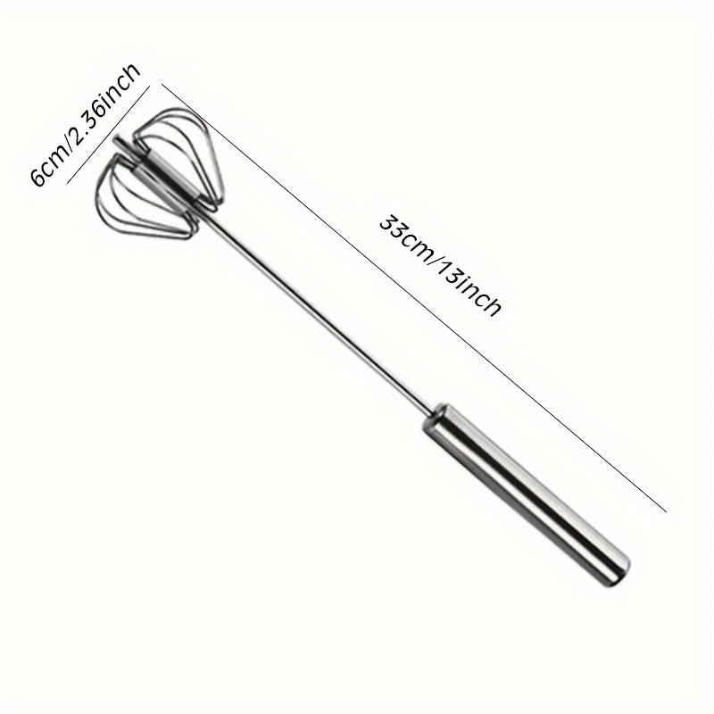 Semi Automatic Stainless Steel Egg Whisk Manual Hand Mixer for Baking & Cream Mixing