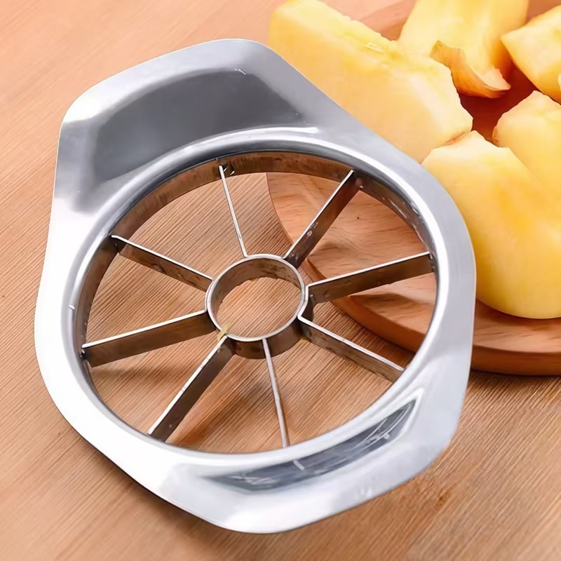 Stainless Steel Apple Cutter and Fruit Slicer with Comfort Grip Handle