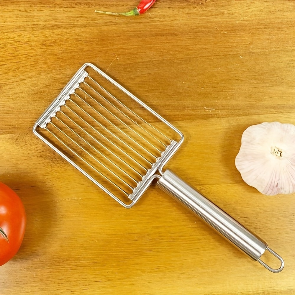 PrecisionCut Stainless Steel Tomato Slicer for Fruits, Vegetables, Salads & Sandwich Prep