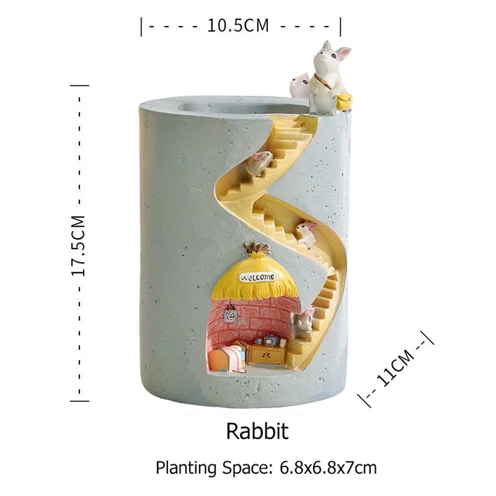 Hedgehog Succulent Planter Pot For Cute Desk And Home Decor 7